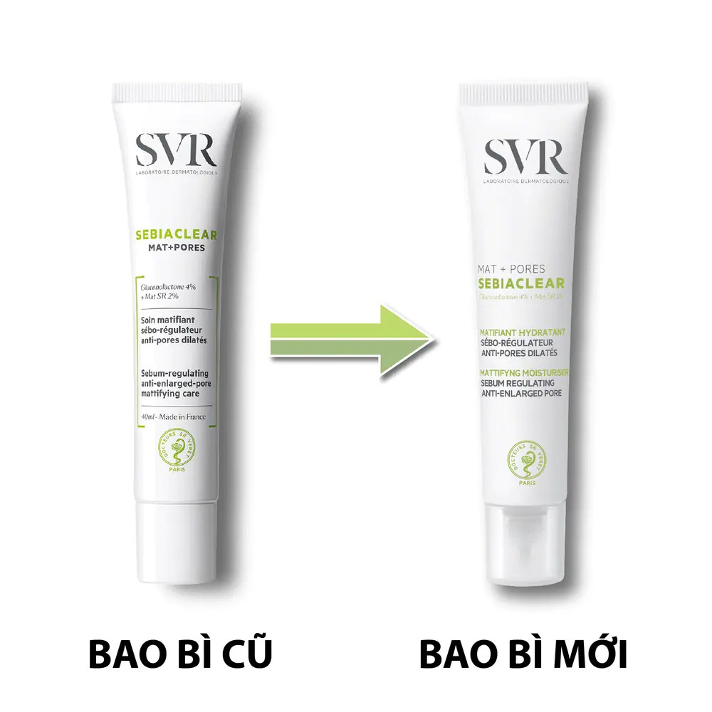 Kem Dưỡng Giảm Mụn Thoáng Lỗ Chân Lông SVR Sebiaclear Mat + Pore 40ml - AJA'S SKINLAB