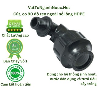 Cút góc co 90 độ hdpe 20 ren ngoài 21 - 27