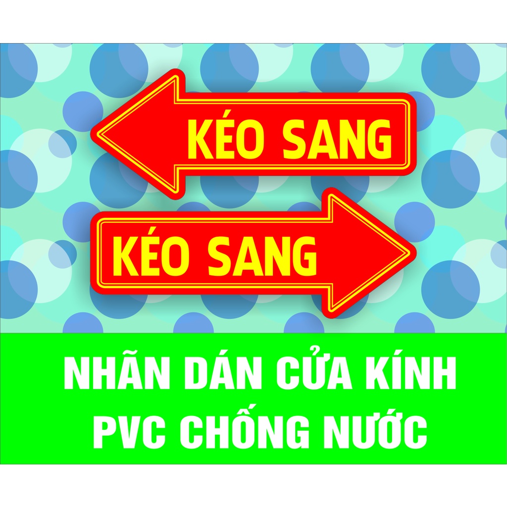 mũi tên dán cửa kính