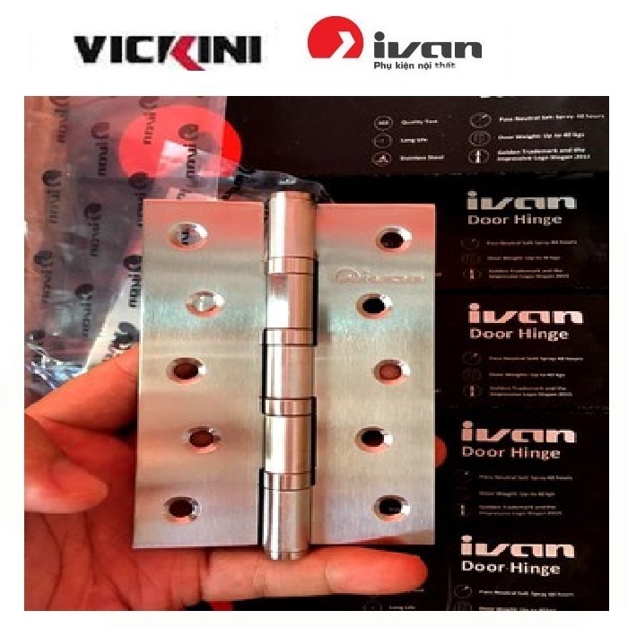 Bản lề inox IVAN 100mm-  100mm - dày 3mm