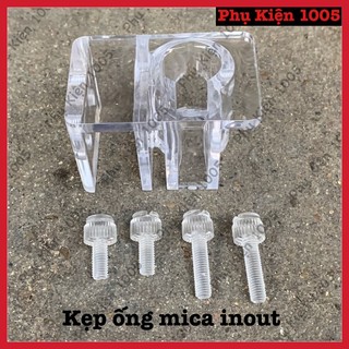 Kẹp ống in out Mica- Kẹp giữ ống in out bể thủy sinh