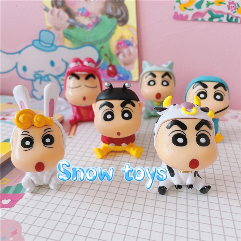 Mô hình Shin Cậu bé bút chì Shinnosuke - Shin chan Cosplay dễ thương bền màu chất liệu an toàn Đồ chơi quà tặng 4,5~6cm