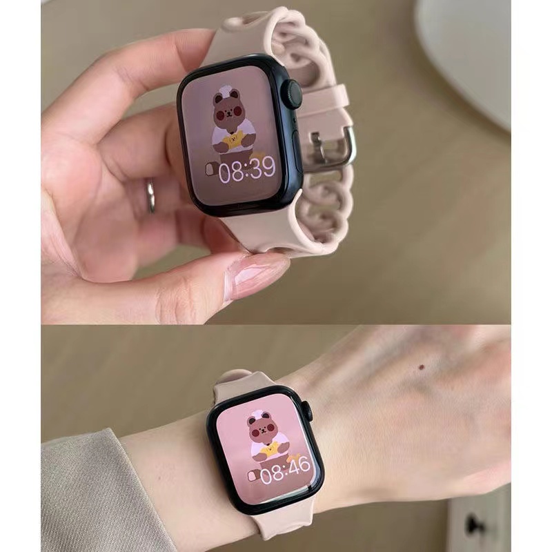 Silicone Dây Đeo Silicon Cho Đồng Hồ Thể Thao Thông Minh 45mm 44mm 41mm 40mm 42mm 38mm series 9 7 6 5 4 3 se 8 ultra 2 49mm