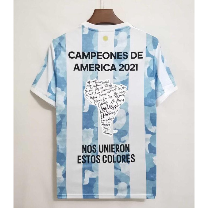 Áo Thun Bóng Đá Đội Tuyển Argentina Mỹ 2021 2022 Size S-2XL