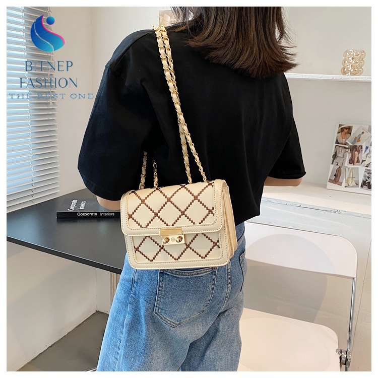 Túi xách đeo chéo nữ BITNEP FASHION thiết kế hoạ tiết kẻ,đi chơi đi du lịch DT003