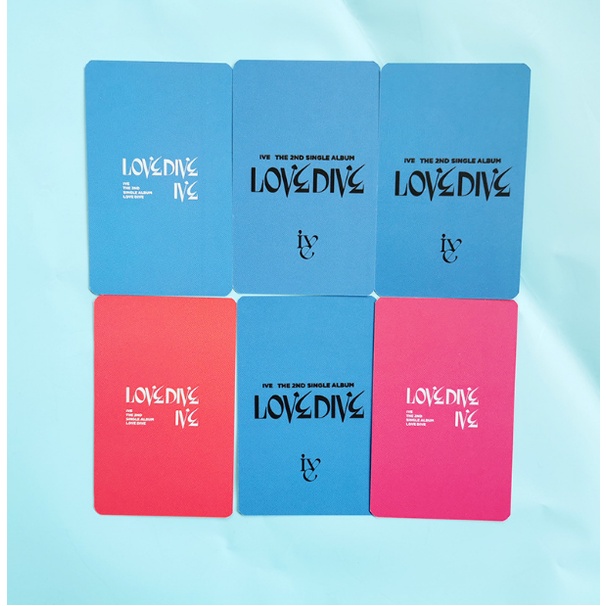 6PCS/ set Photocard IVE Love Dive album Je wonyoung yujin Slang liz leeseo rei In stock LY
