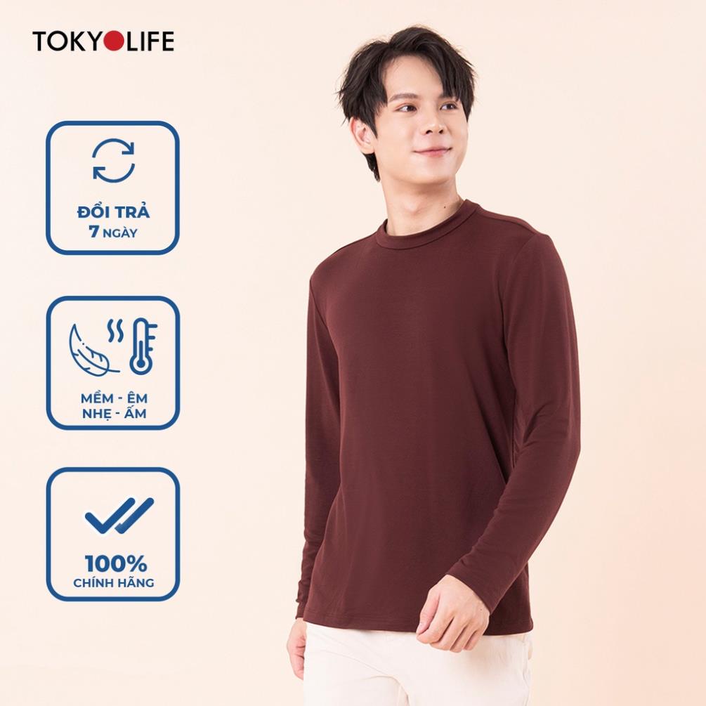 Áo giữ nhiệt mặc thu đông WM Extra TOKYOLIFE Nam cổ tròn chất cotton mềm mịn, co giãn 4 chiều G7SMT037H/G7SMT037L !
