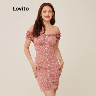 Lovito Đầm Xòe Xếp Nếp Dễ Thương L20D282