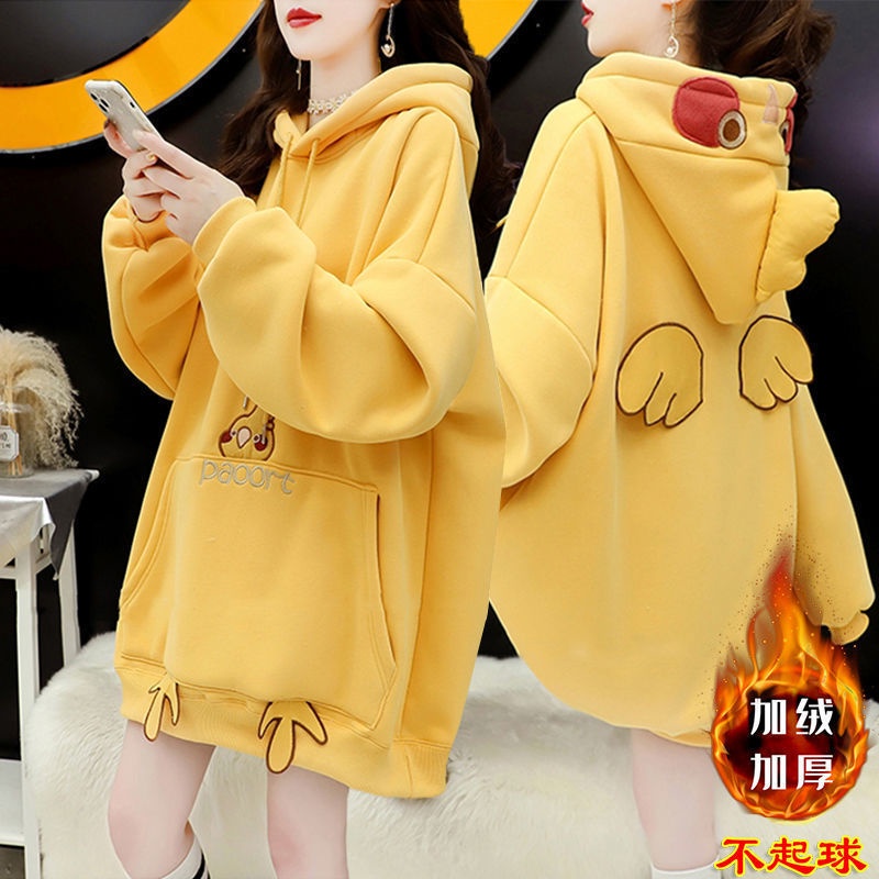 Áo Sweater Lót Lông Cừu Dày Dặn Dáng Rộng Phong Cách Phương Tây Hàn Quốc Cho Tuổi Teen Size Lớn