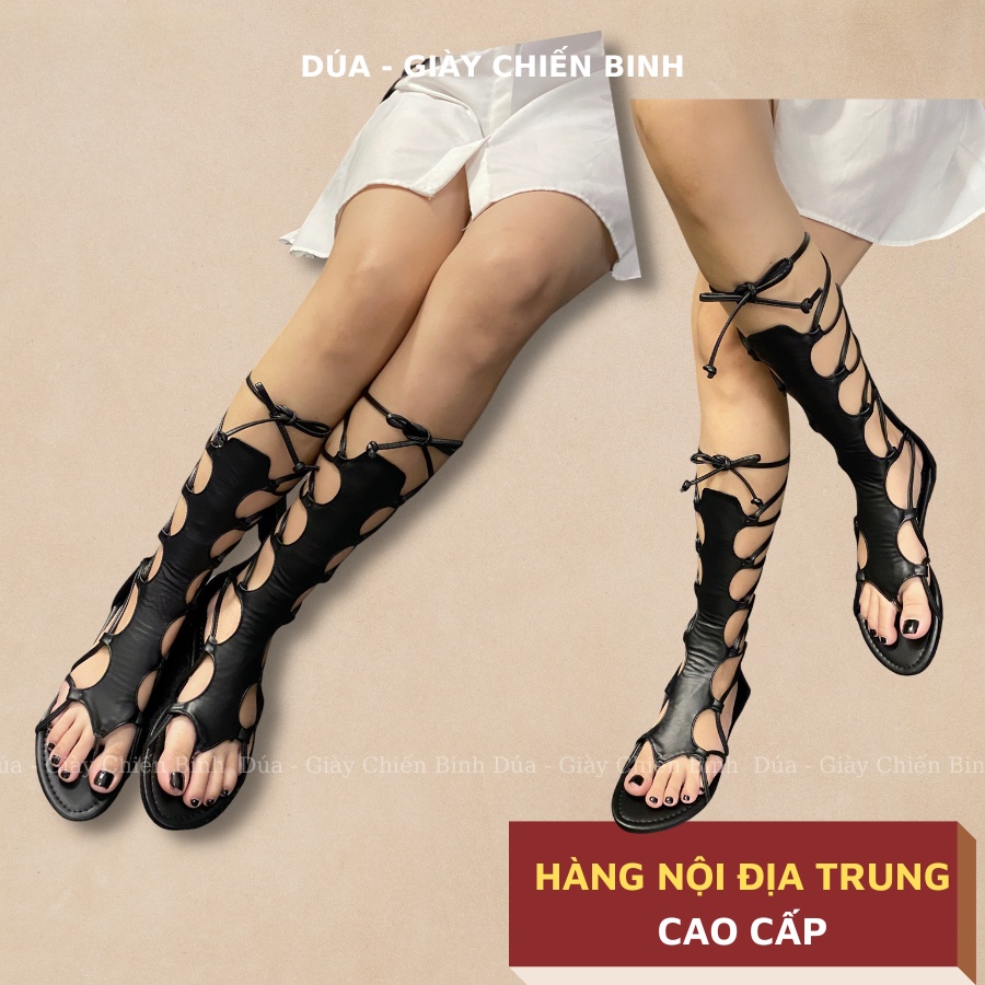 Giày Sandal Chiến Binh Cổ Cao Dây Da Bản To C07