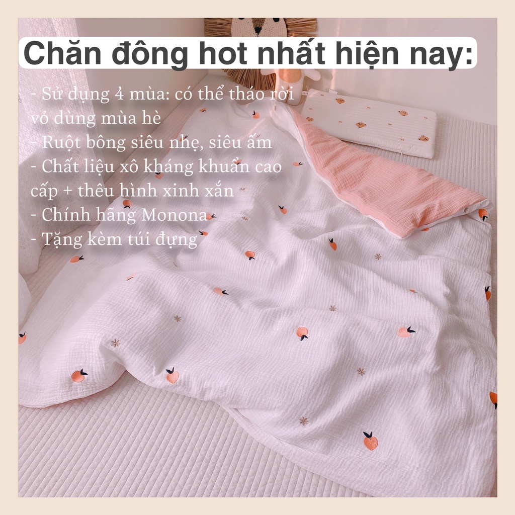 Chăn bông cho bé Monona cao cấp, vỏ chăn tháo được sử dụng như chăn mùa hè - Lemony