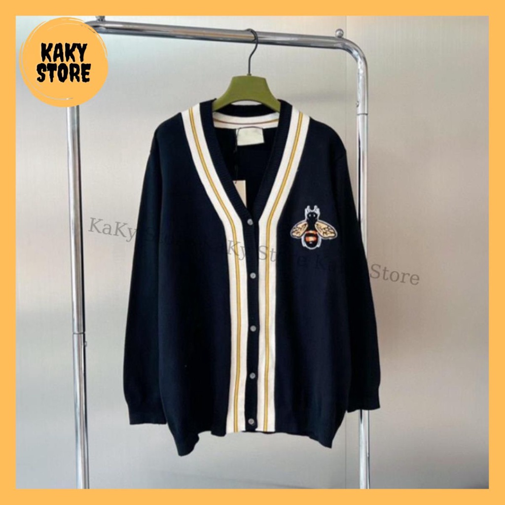 Áo Khoác Cardigan GC Thêu Hình Con Ong -Áo Hoodie Nỉ Dày Dặn Dáng Rộng Mặc Đôi Cự Ấm Hót 2022 [KaKy Store ]