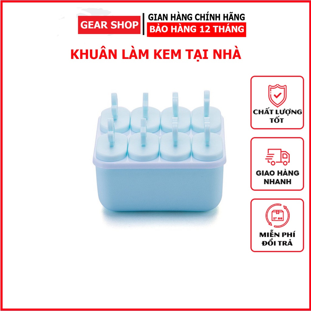 Khuôn Kem 8 Chiếc - Tự Làm Kem Tại Nhà Vô Cùng Đơn Giản - Xả Kho Giá Shock