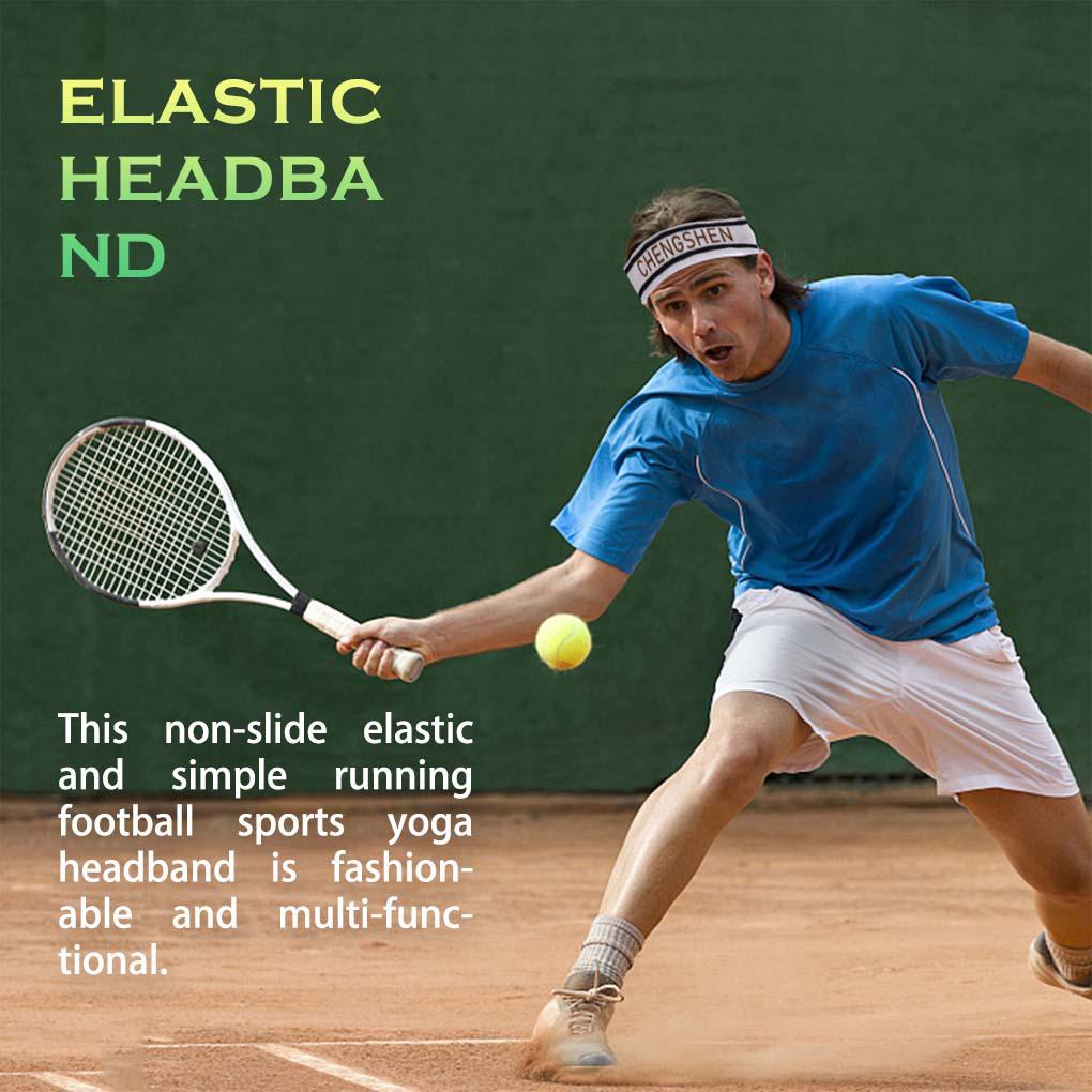 Băng Đô Quấn Đầu Vải Cotton Co Giãn Chống Trượt In Chữ Phong Cách Thể Thao Cho Nam