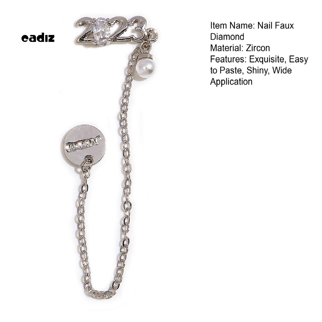 Hộp Hạt Kim Cương Giả Hình Số 2023 Mini Trang Trí Móng Tay Dễ Dàng Mang Theo Manicurist 2023