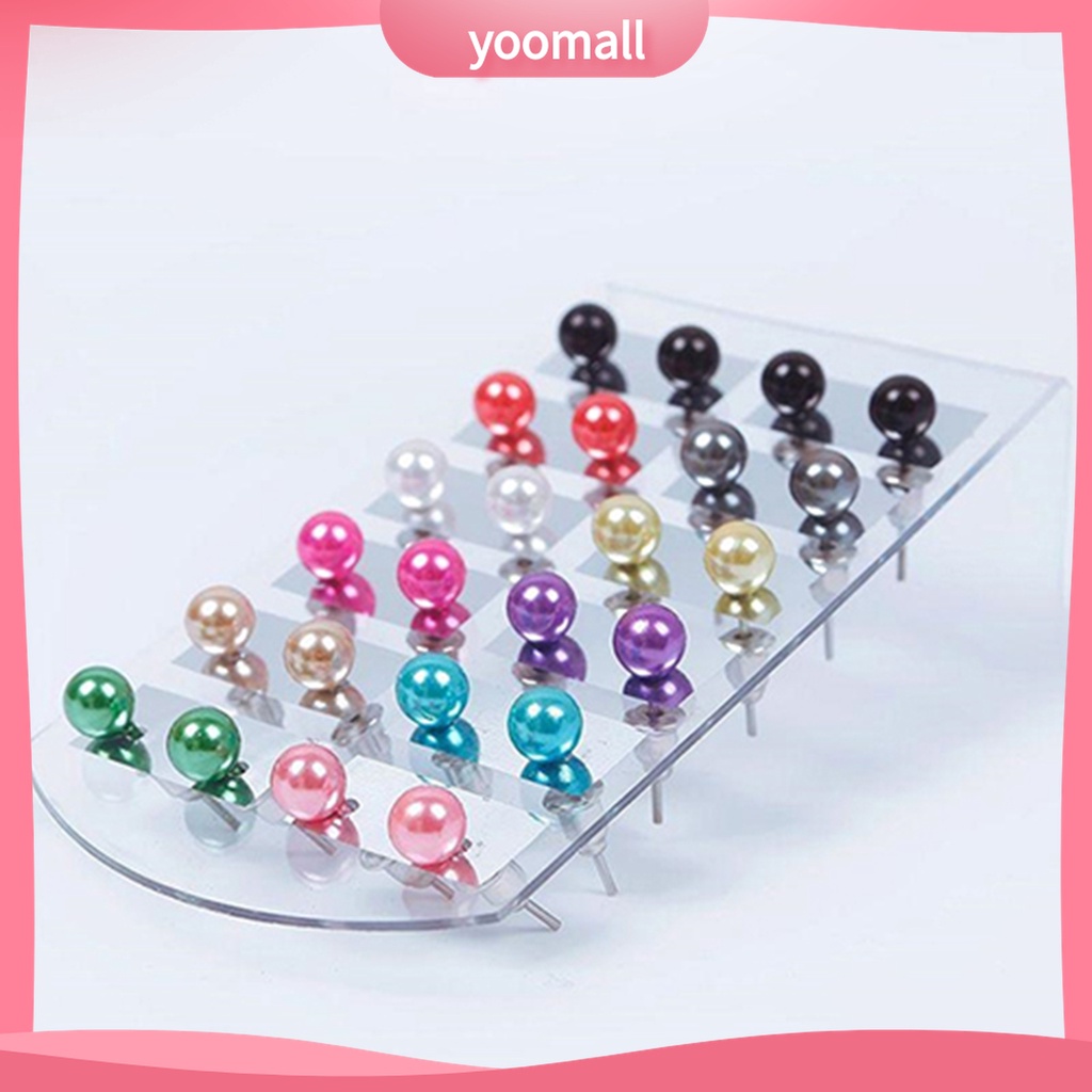 (Yoomall) 12 Đôi Bông Tai Ngọc Trai Giả Thời Trang Cho Nữ