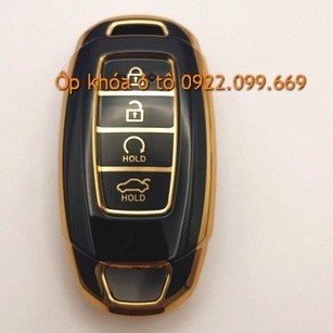 Ốp bảo vệ chìa khoá xe Hyundai Accent, Elantra 2022 2023 4 nút - sang trọng bền đẹp