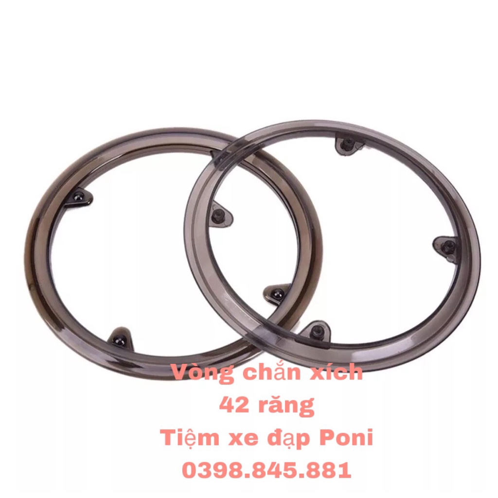Vòng Chắn Xích xe đạp, vòng bảo vệ xích xe đạp tránh bùn 4 lỗ ốc thích hợp dĩa 42 răng