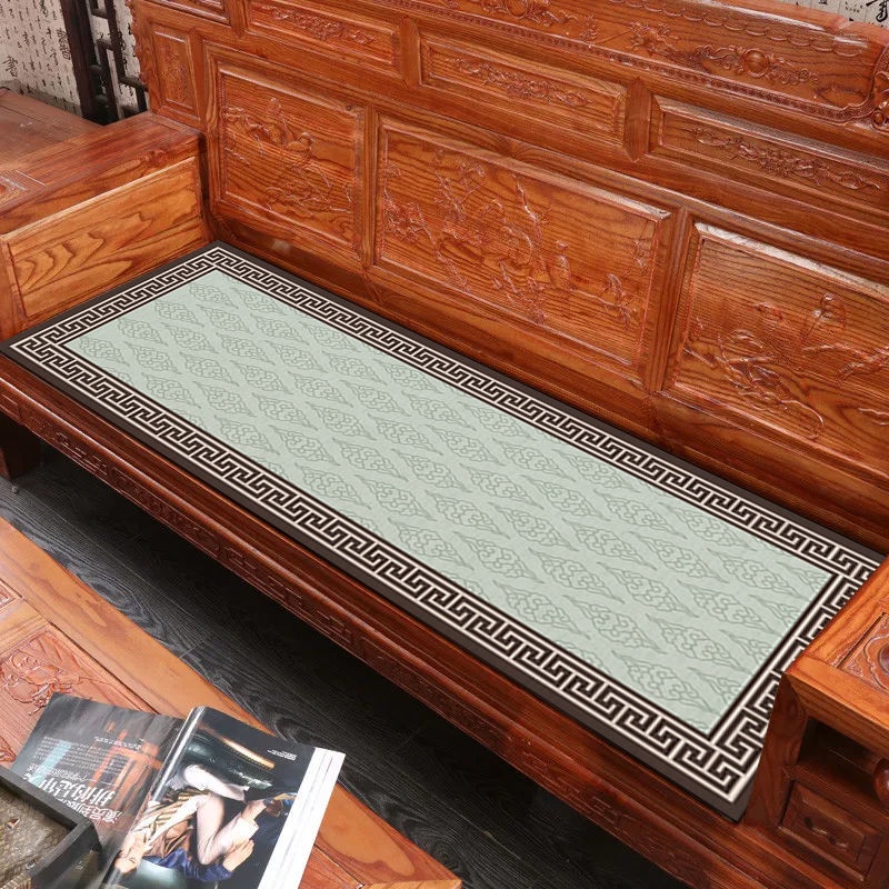Đệm Lót Ghế Sofa Gỗ Màu Trơn Chống Trượt Phong Cách Trung Hoa