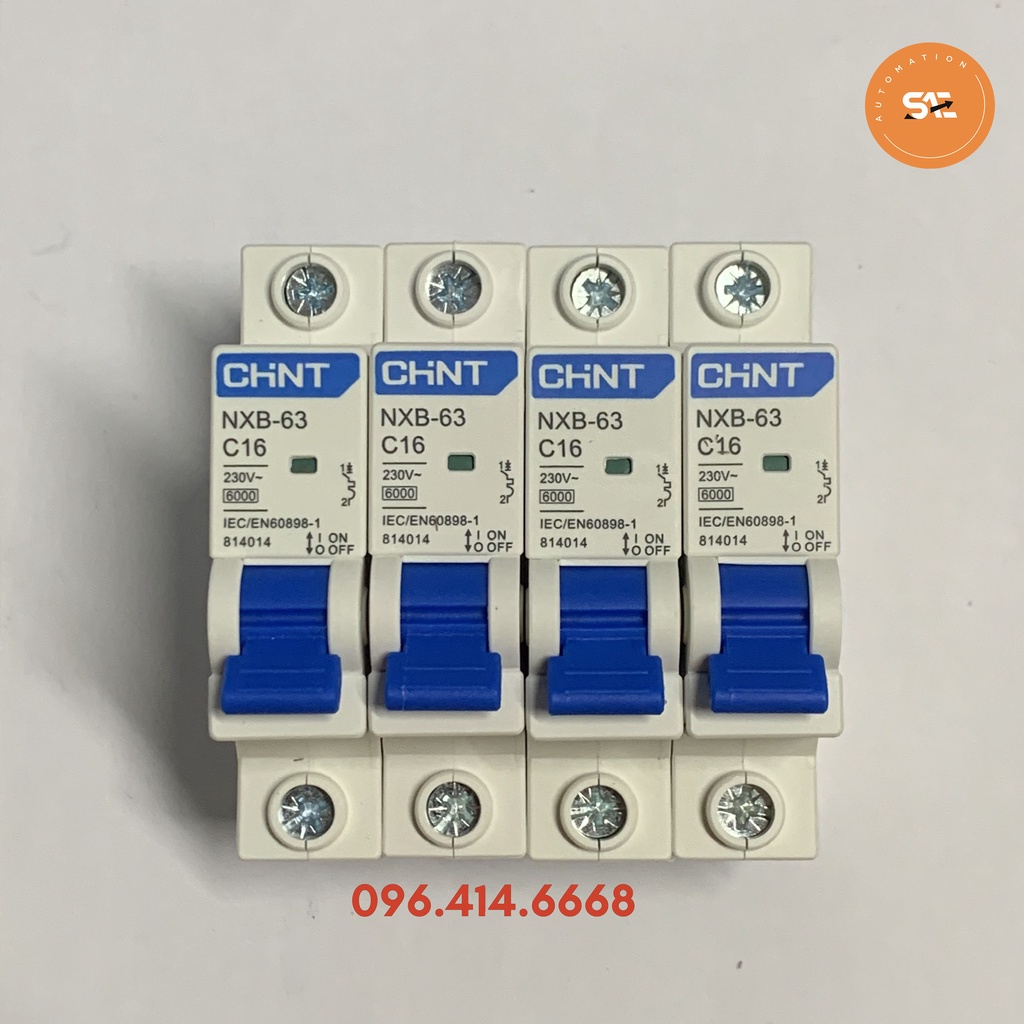 Aptomat 1 Pha 6A/10A/16A/20A/25A/32A/40A/50A/63A CHINT NXB-63, cb tự động hàng chính hãng