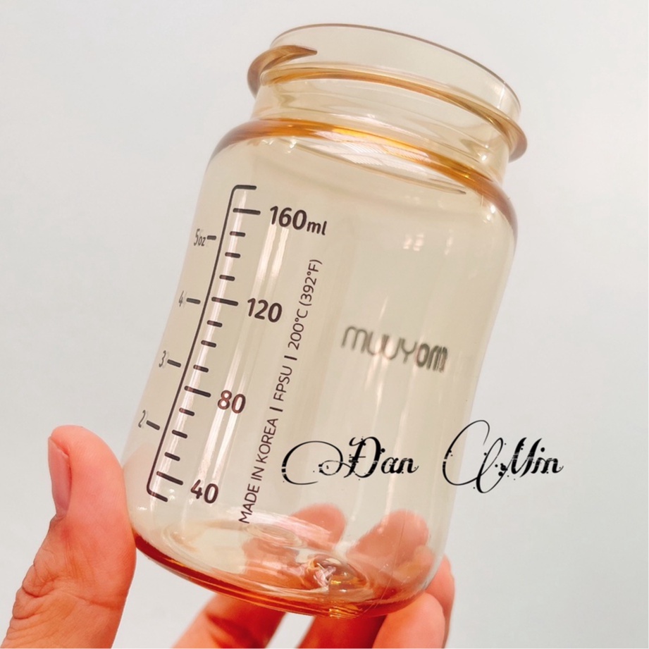 Bình sữa Moyuum 170ml 270ml tùy chọn núm 1 2 3 4, Bình sữa moyuum mây họa tiết Cloud chính hãng tại Hà Nội