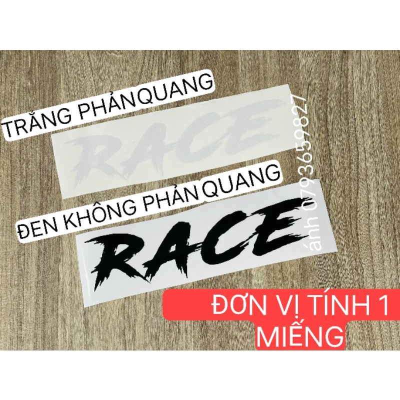 TEM "RACE" DÁN ỐP SƯỜN XE MÁY