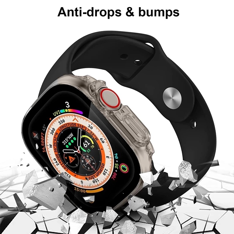 Bộ Ốp Bảo Vệ Màn Hình + Khung Viền PC Chống Rơi Cho Apple Watch
