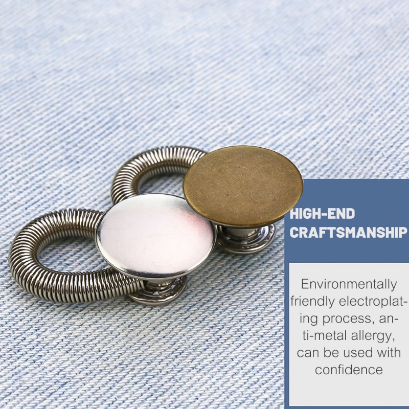 Khóa Nối Dài Thắt Lưng Quần Jean Tối Giản Điều Chỉnh Được Bằng Kim Loại