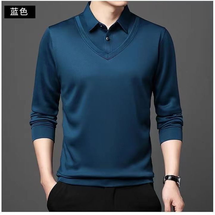 Áo Thun POLO Mỏng Tay Dài In Họa Tiết Kẻ Sọc Thời Trang Xuân Thu 2022 Cho Nam