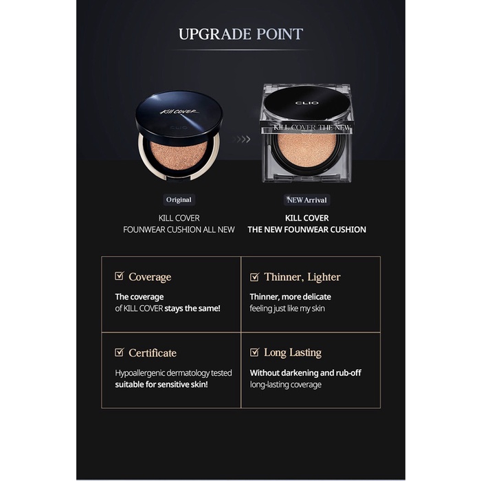 SET PHẤN NƯỚC CLIO KILL COVER FOUNDWEAR CUSHION XP