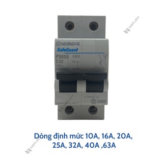 CB 2 Tép SINO (10A, 16A, 20A, 25A, 32A, 40A, 63A) PS45N - 2 Cực