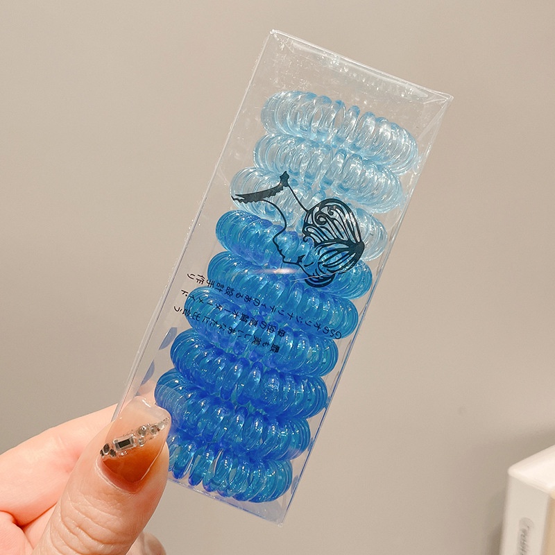 Set 9 Dây Buộc Tóc Co Giãn Màu Kẹo Đơn Giản Cho Nữ