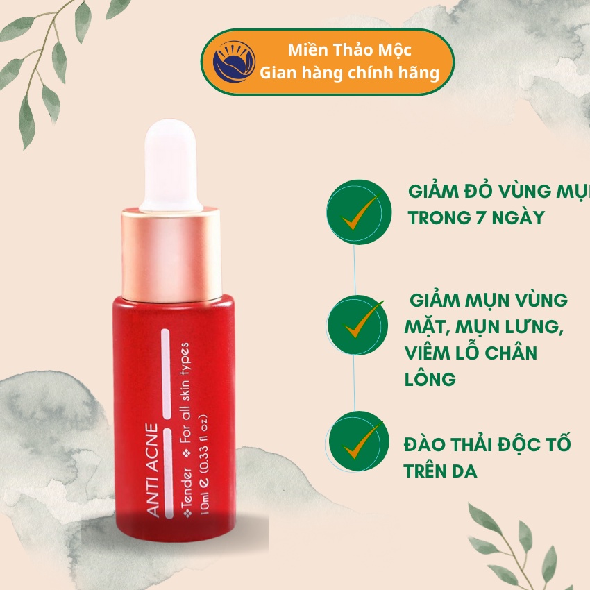 Serum giảm mụn lưng, mụn ,mặt, nang lông 10ML N'Cell Anti Acne - Tinh chất mờ thâm nám Bright serum N'cell