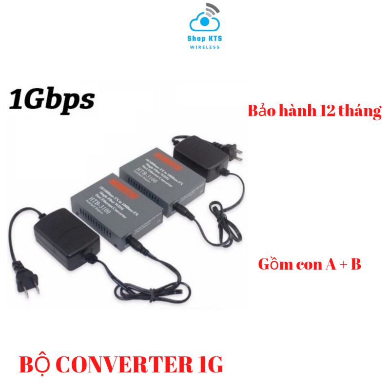 Bộ converter 1 sợi 1G - Bộ Chuyển Đổi Quang Điện Tốc Độ 1G ( gồm con A và con B )