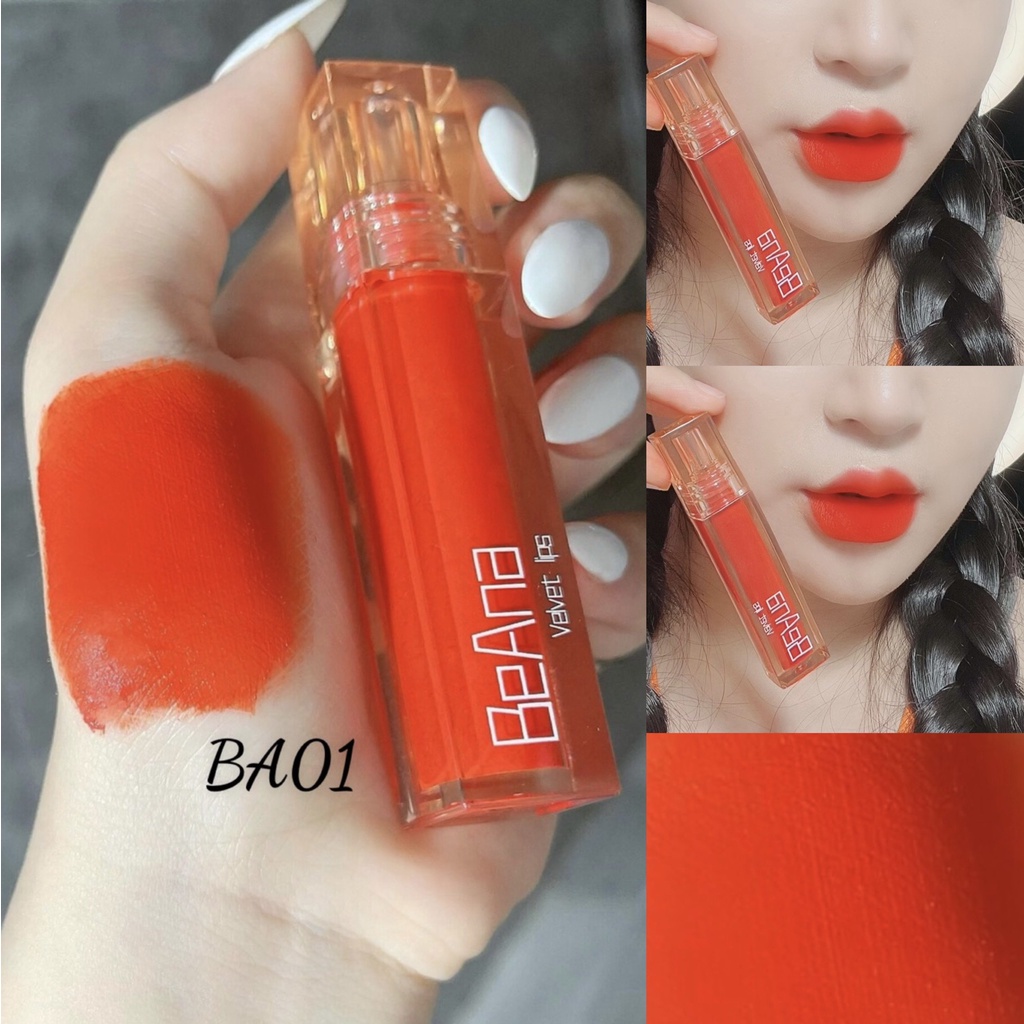 Son Kem Lì B.A Màu Cam Đỏ V4