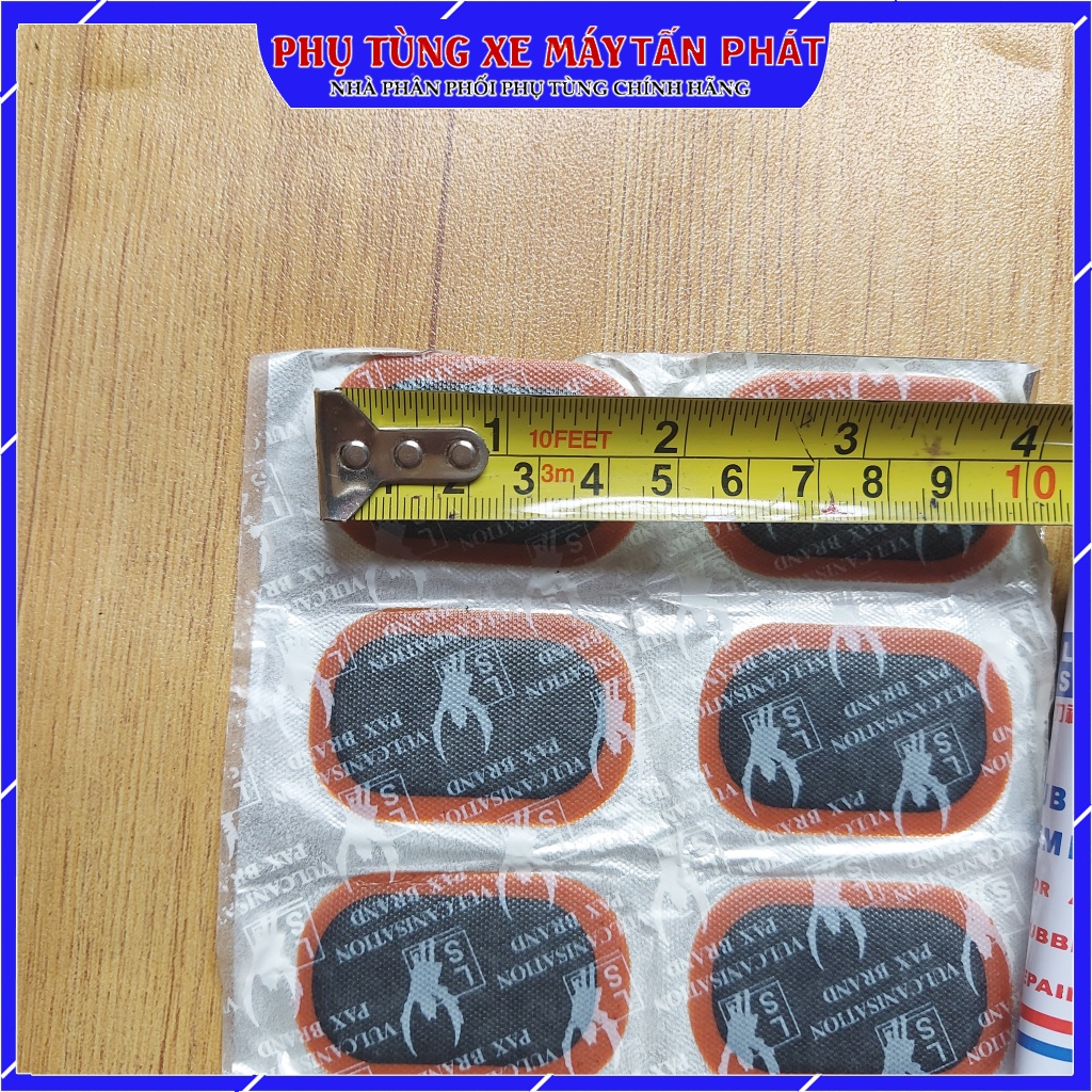 24 Miếng Lớn 50mm + Tuýp Keo Vá Ruột Xe Máy Xe Đạp Hiệu Zhongshan MICHEL Chemical