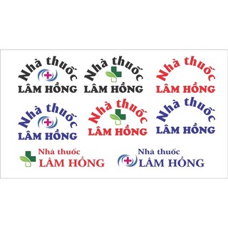 Decal ủi áo theo yêu cầu tại nhà - combo 30 logo nhà thuốc lâm hồng