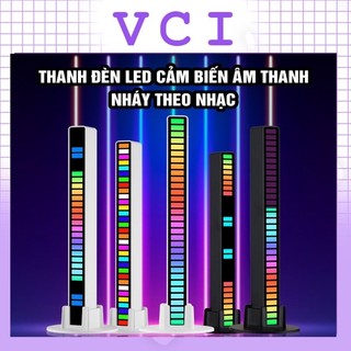 Thanh đèn led nháy theo nhạc rgb cảm biến âm thanh 16 triệu màu trang trí - vci5