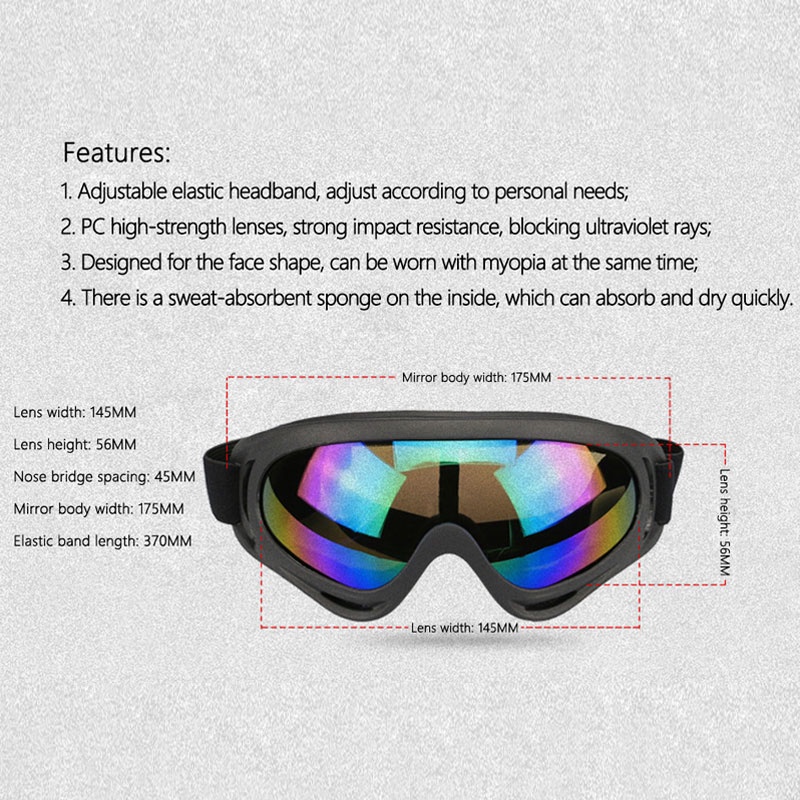 Kính Bảo Hộ Chống Bụi Chống Tia UV Khi Đi Xe Máy Sự Bảo Vệ