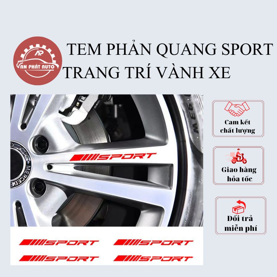 Set 4 Tem Decal Phản Quang Dán Trang Trí Vành Xe, Tay Nắm Cửa Ô Tô, Đa Dạng Màu Sắc, Độc Đáo Mới Lạ [ Hàng Loại Tốt]