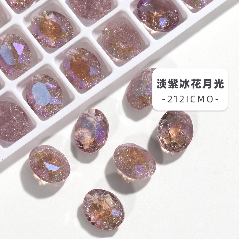 Bộ 72 Mũi Khoan Kính / Đá Pha Lê K9 Hình Oval Chất Lượng Cao