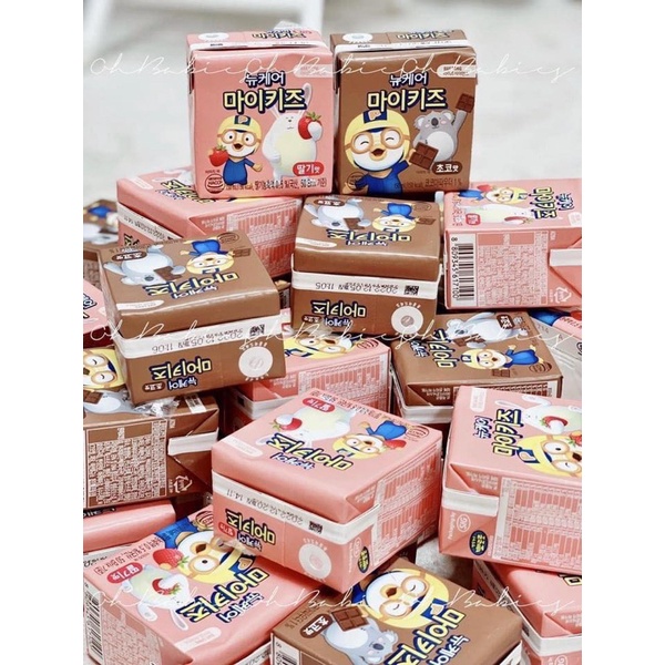 Sữa nước PORORO vị dâu/socola 150ml, hỗ trợ tăng chiều cao và cân nặng [OH BABIES]