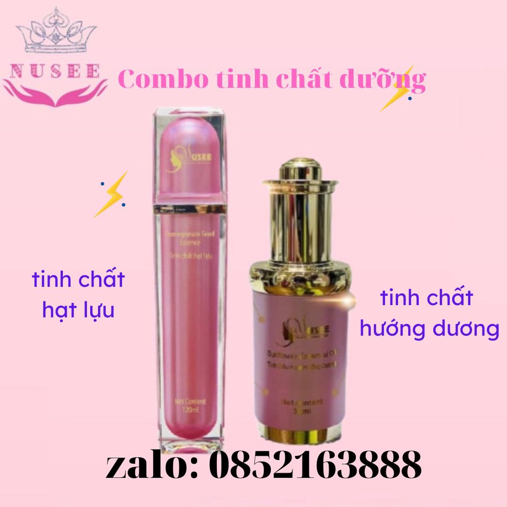 Combo tinh chất hạt lựu và tinh dầu hướng dương .Mỹ phẩm Nusee Mộc Mỹ Nhân, Mộc Mĩ Nhân