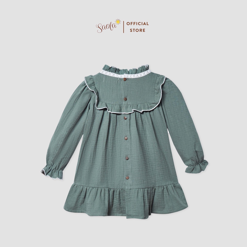 Đầm Giáng Sinh Cho Bé Gái Chất Liệu Muslin Phong Cách Hàn Quốc Từ 1-6 Tuổi - JENNIE DRESS- DRM003 - SAOLA KIDS CLOTHING