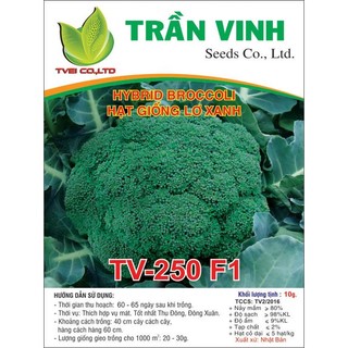 Hạt giống súp lơ xanh nhật bản tv-250 f1 - 10 gr
