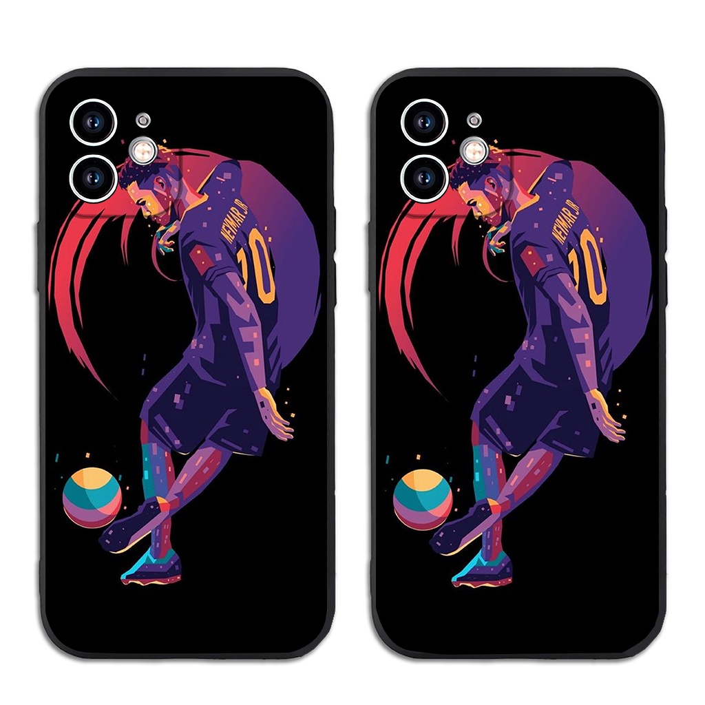 Ốp điện thoại iphone Bóng đá Ney.mar ốp vuông bảo vệ cam6/6splus/7/7plus/8/8plus/x/xr/xs/11/12/13/14/pro/max/plus/promax