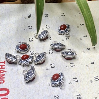 [Giá sỉ] Charm bạc khánh cá chép hoa sen (S3D0029)