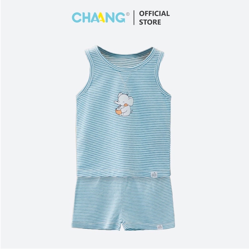 Bộ quần áo Ba lỗ kẻ xanh hãng Chaang