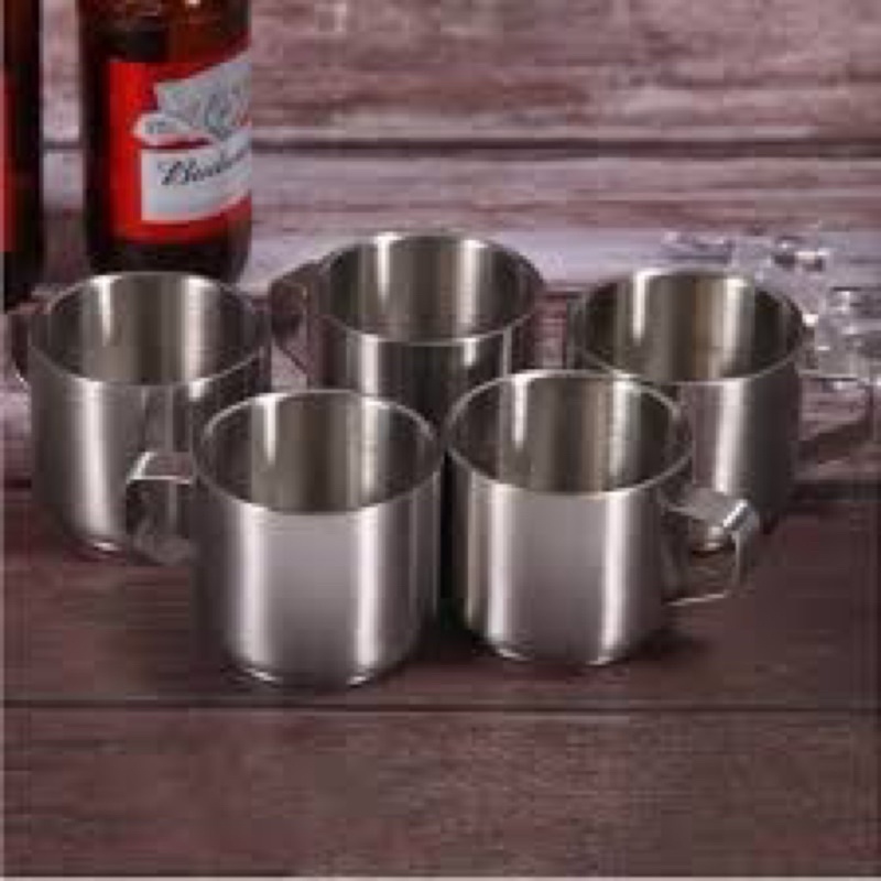 Sét 5 ca inox 7cm cốc uống nước cho các bé có quai - BANGGE