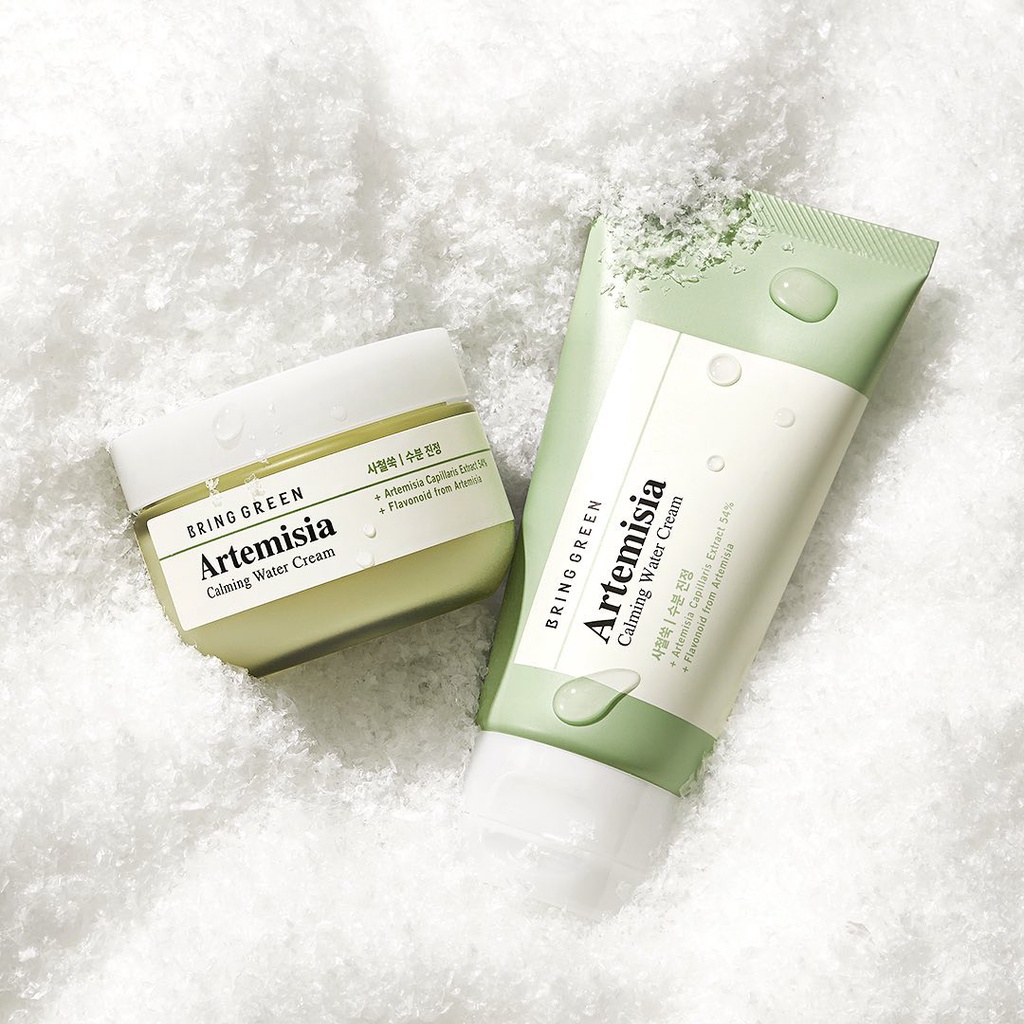 Kem dưỡng ẩm Ngải Cứu làm dịu da Bring Green Artemisia Calming Water - Repair Cream 75ml